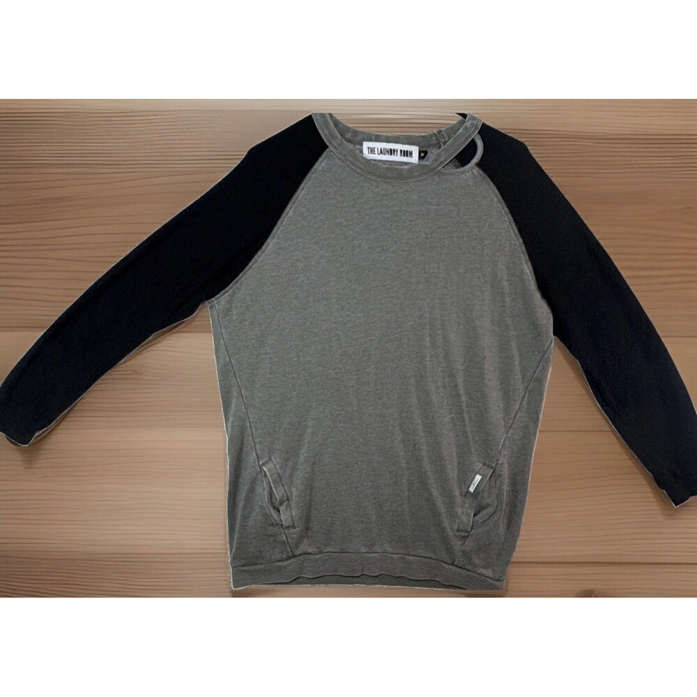 The Laundry Room Raglan Sleeve Ultra Soft Crewneck Two Tone Sweatshirt